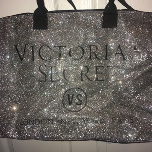 Silver Victoria’s Secret Large Overnight Bag
